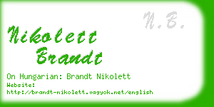 nikolett brandt business card